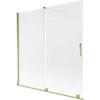 Vonios sienelė Mexen Velar, 160 x 150 cm, Gold/matinis stiklas