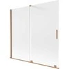 Vonios sienelė Mexen Velar, 170 x 150 cm, Brushed copper/matinis stiklas