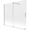 Vonios sienelė Mexen Velar, 180 x 150 cm, Brushed nickel/Transparent