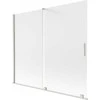 Vonios sienelė Mexen Velar, 180 x 150 cm, Brushed nickel/matinis stiklas