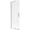 Vonios sienelė Mexen Velar, 75 x 150 cm, Brushed nickel/matinis stiklas