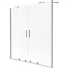 Vonios sienelė Mexen Velar Duo, 140 x 150 cm, Brushed nickel/matinis stiklas