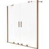 Vonios sienelė Mexen Velar Duo, 140 x 150 cm, Brushed copper/matinis stiklas