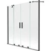 Vonios sienelė Mexen Velar Duo, 150 x 150 cm, Gun metal/Transparent