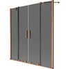 Vonios sienelė Mexen Velar Duo, 150 x 150 cm, Brushed copper/Graphite