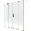 Vonios sienelė Mexen Velar Duo, 150 x 150 cm, Brushed nickel/Transparent