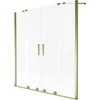 Vonios sienelė Mexen Velar Duo, 150 x 150 cm, Gold/matinis stiklas