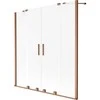Vonios sienelė Mexen Velar Duo, 160 x 150 cm, Brushed copper/matinis stiklas