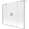Vonios sienelė Mexen Velar Duo, 170 x 150 cm, Brushed nickel/Transparent