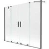 Vonios sienelė Mexen Velar Duo, 170 x 150 cm, Gun metal/Transparent