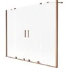 Vonios sienelė Mexen Velar Duo, 170 x 150 cm, Brushed copper/matinis stiklas