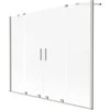 Vonios sienelė Mexen Velar Duo, 170 x 150 cm, Brushed nickel/matinis stiklas