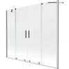 Vonios sienelė Mexen Velar Duo, 190 x 150 cm, Brushed nickel/Transparent