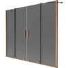 Vonios sienelė Mexen Velar Duo, 190 x 150 cm, Brushed copper/Graphite
