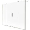 Vonios sienelė Mexen Velar Duo, 200 x 150 cm, Brushed nickel/matinis stiklas