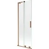 Vonios sienelė Mexen Velar L, 75 x 150 cm, Brushed copper/Transparent