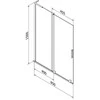 Vonios sienelė Mexen Velar L, 85 x 150 cm, Baltas/Transparent