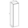 Vonios spintelė Besco Akya Classic, 130 x 33 x 30 cm, Baltas Glossy