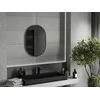 Vonios veidrodis Mexen Loft Oval, 70 x 50 cm, Juodas