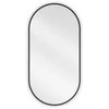 Vonios veidrodis Mexen Loft Oval, 80 x 40 cm, Juodas