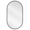 Vonios veidrodis Mexen Loft Oval, 80 x 45 cm, Juodas