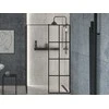 Walk-In dušo kabina Besco Excea Juodas, 120 x 90 x 190 cm