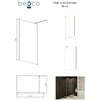 Walk-In dušo sienelė Besco Eco-N Gold, 90 x 195 cm