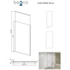 Walk-In dušo sienelė Besco Icon Chrome, 100 x 200 cm