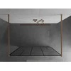 Walk-in dušo sienelė Mexen Kioto, Brushed copper, juodas raštas, 120 x 200 cm