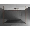 Walk-in dušo sienelė Mexen Kioto, Brushed copper, veidrodinis stiklas, 140 x 200 cm