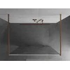 Walk-in dušo sienelė Mexen Kioto, Brushed copper, baltas raštas, 140 x 200 cm
