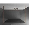 Walk-in dušo sienelė Mexen Kioto, Brushed copper, grafito stiklas, 120 x 200 cm