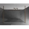 Walk-in dušo sienelė Mexen Kioto, Brushed copper, baltas raštas, 100 x 200 cm