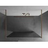 Walk-in dušo sienelė Mexen Kioto, Brushed copper, veidrodinis stiklas, 120 x 200 cm