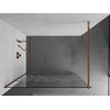 Walk-in dušo sienelė Mexen Kioto, pusiau matinė, Baltas pattern/Rose Gold, 80 x 200 cm