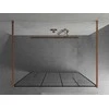 Walk-in dušo sienelė Mexen Kioto, Rose Gold/Juodas pattern, 140 x 200 cm