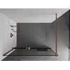 Walk-in dušo sienelė Mexen Kioto+ su lentynėle, Rose Gold/juodas frame, 140 x 200 cm