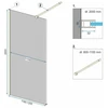 Walk-in dušo sienelė Rea Aero Intimo, Juodas Mat, 120 cm