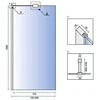 Walk-in dušo sienelė Rea Aero N, 80 cm