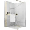 Walk-in dušo sienelė Rea Aero N Evo su lentynėle/kabykla, Gold, 80 cm