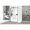 Walk-in dušo sienelė Rea Bler Evo su lentynėle/kabykla, Juodas, 80 cm