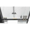 Walk-in dušo sienelė Rea Bler Evo su lentynėle/kabykla, Juodas, 80 cm
