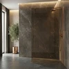 Walk-In dušo sienelė Rea Flexi, Brown / Brushed Copper, 130 cm