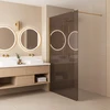 Walk-In dušo sienelė Rea Flexi, Brown / Gold, 110 cm