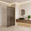 Walk-In dušo sienelė Rea Flexi, Brown / Gold, 140 cm