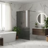 Walk-In dušo sienelė Rea Flexi, Pilkas / Titanium, 140 cm