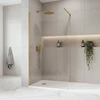 Walk-In dušo sienelė Rea Flexi, Transparent / Brushed Gold, 80 cm