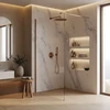 Walk-In dušo sienelė Rea Flexi, Transparent / Brushed Copper, 110 cm