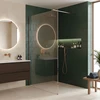 Walk-In dušo sienelė Rea Flexi, Transparent / Brushed Copper, 130 cm