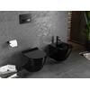 WC Komplektas Mexen 5in1 Fenix Slim su klozetu Lena Rimless Slim Duroplast+, Juodas